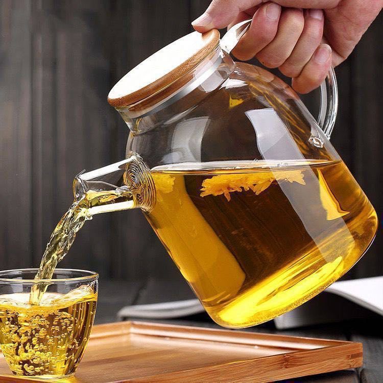 1800ml Glass Teapot with Bamboo Lid ??