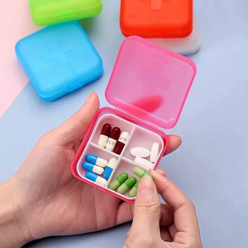 Four-Compartment Small Pill Box